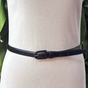 Vintage Jana For Madrid Black Genuine Snake Skin Belt marked L